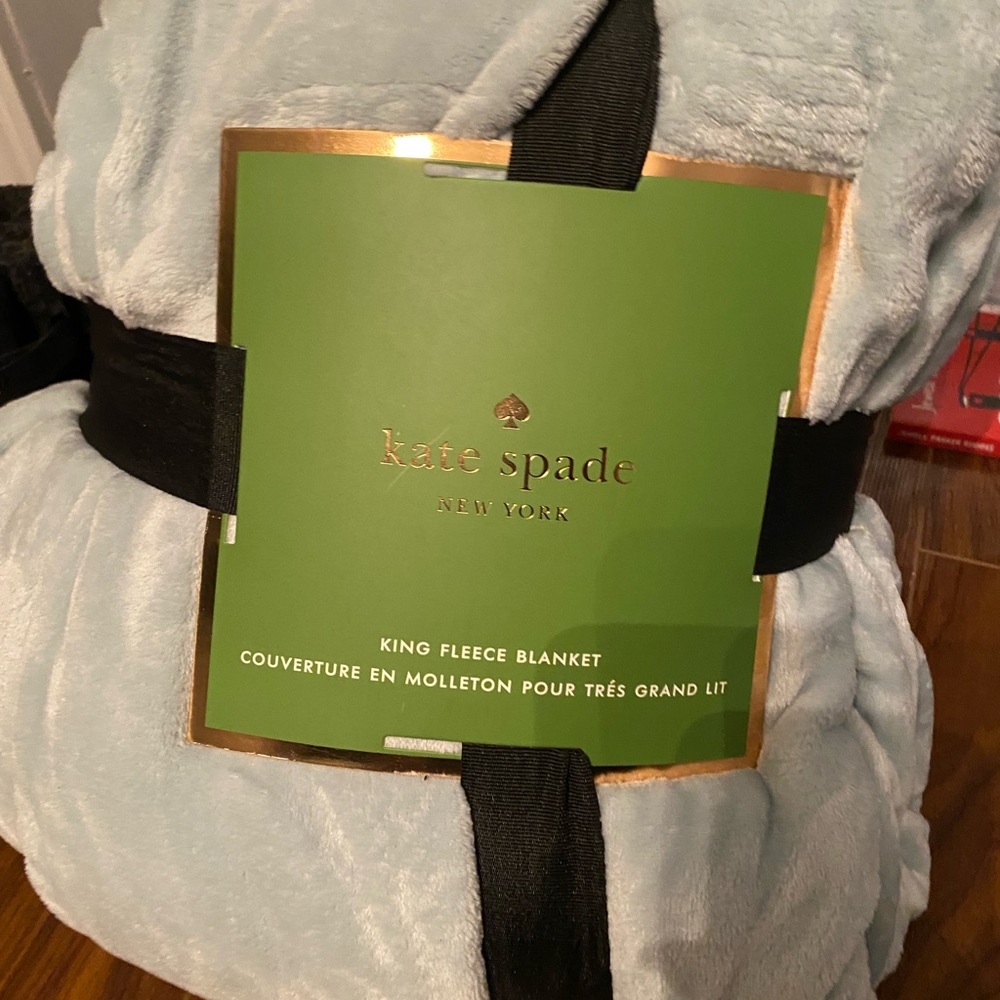Kate Spade Soft Blue Fleece Blanket